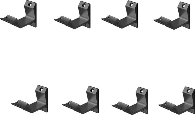 Leuninghouder zwart - Opschroef - Hol zadel  Hermeta - 3542-18 - 8 stuks