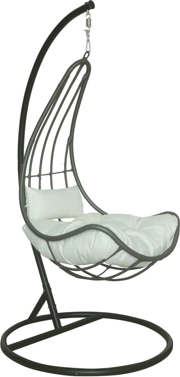 Hangstoel Poly rotan CAMA - Met kussens