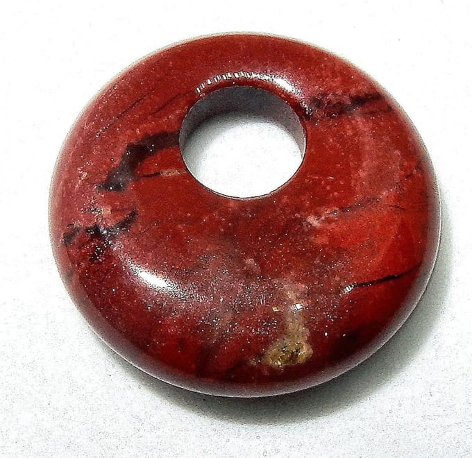 Mini Donut Hanger Jaspis Rood
