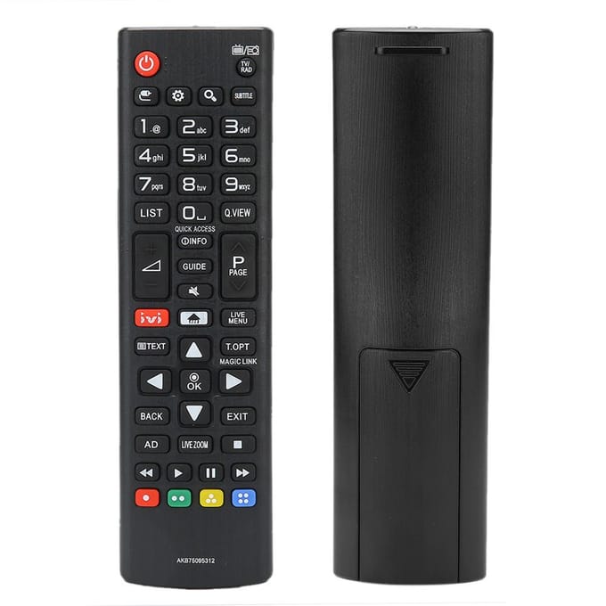 Vervangende afstandsbediening geschikt voor LG AKB75095312 24LJ480U 24MT49S 28LK480U 28MT49S LCD LED TV black