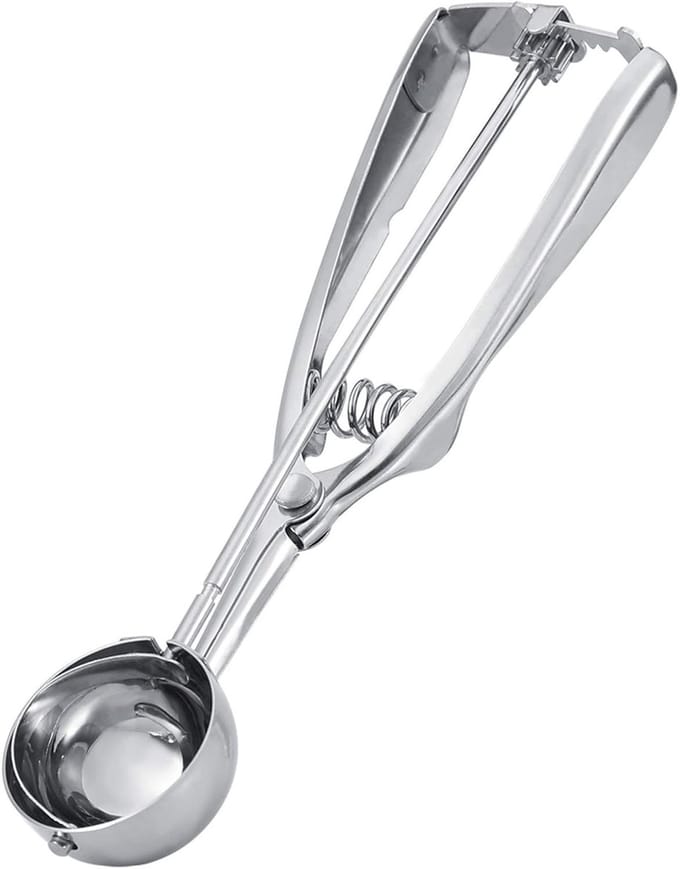 Professionele RVS IJslepel met Antislip Handvat voor IJs, Cupcakes en Koekjes - 4CM