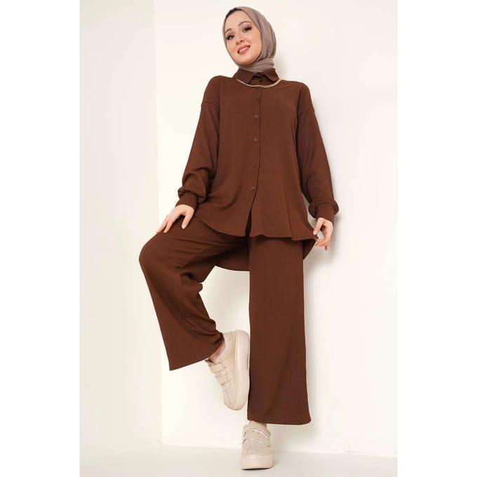 Oversized Shirt & Broek Twee-Stuk Coördineerset