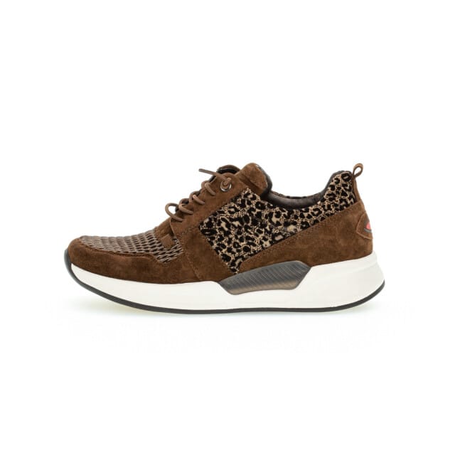 Gabor rollingsoft sensitive 96.955.81 - dames rollende wandelsneaker - bruin - maat 42 (EU) 8 (UK)