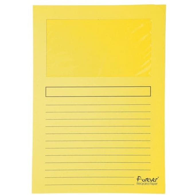 Exacompta FOREVER® Pak van 100 venstermappen 120g/m2 - 22x31cm voor A4 - Geel - 50109E