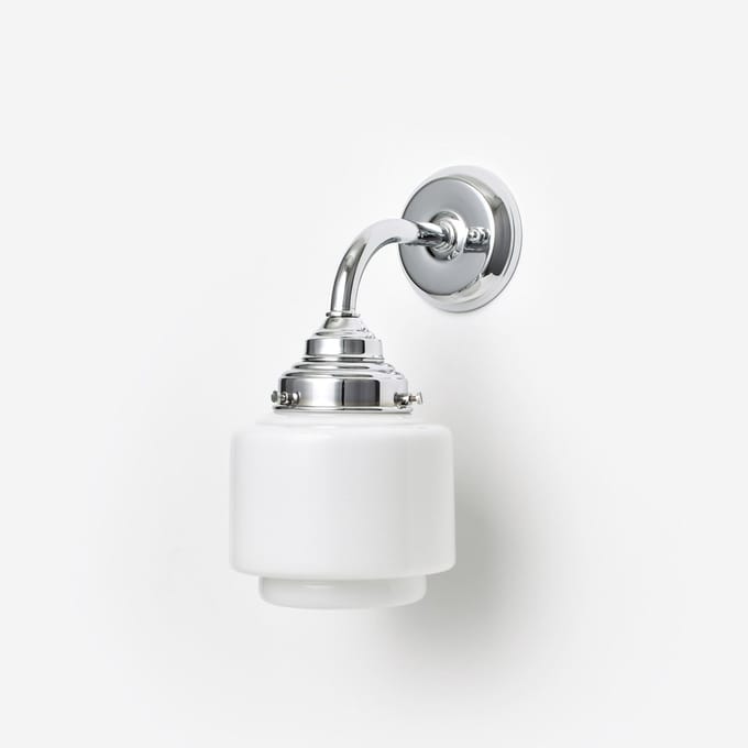 Wandlamp Getrapte Cilinder Small Curve Chroom - Art Deco Trade