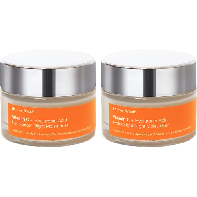2x Vitamine C + Hyaluronzuur Hydrabright Nachtcrème 50ml