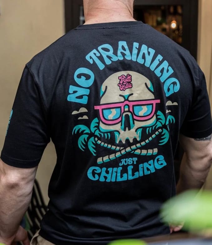 PRIDEorDie Katoenen T-Shirt "No Training" Zwart - S