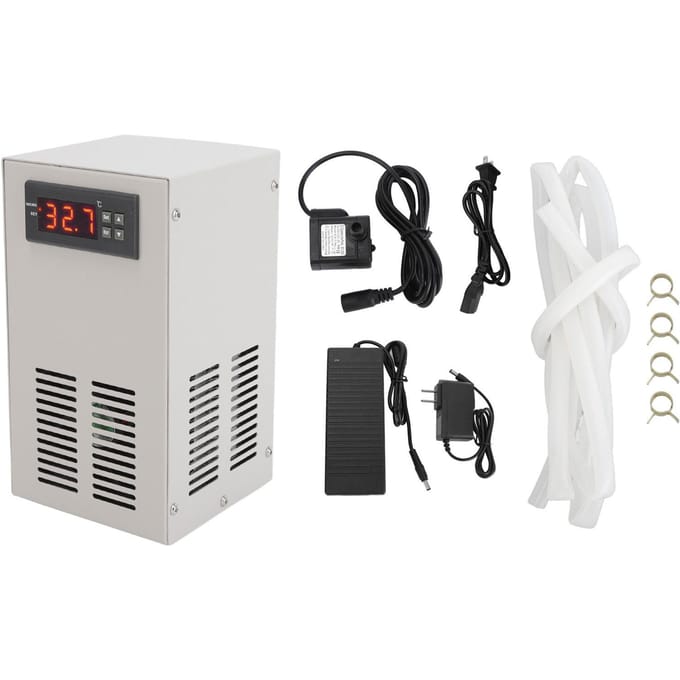 Aquarium Koeler Stil Constante Temperatuur Koeling Verwarming Vistentank Waterkoeler voor 20L Tank 70W white