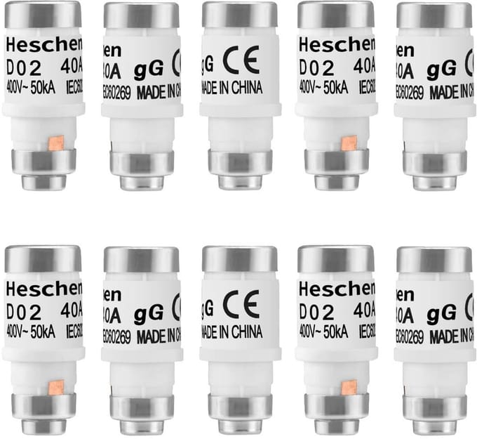 Keramische neozed zekeringinzetstuk 40A 400V D02 gL/gG 10 stuks