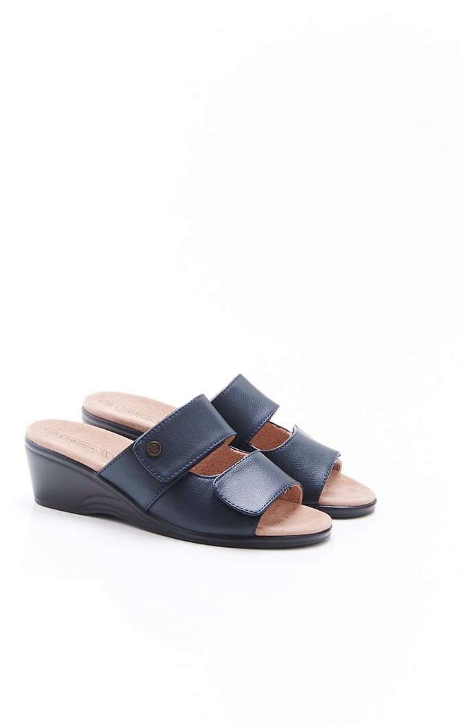 Damart - Piedical muiltjes met volledige opening - Dames - Blauw - 37