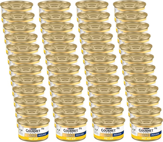 Gourmet Gold Mousse 85 g - Kattenvoer - 48 x Kip