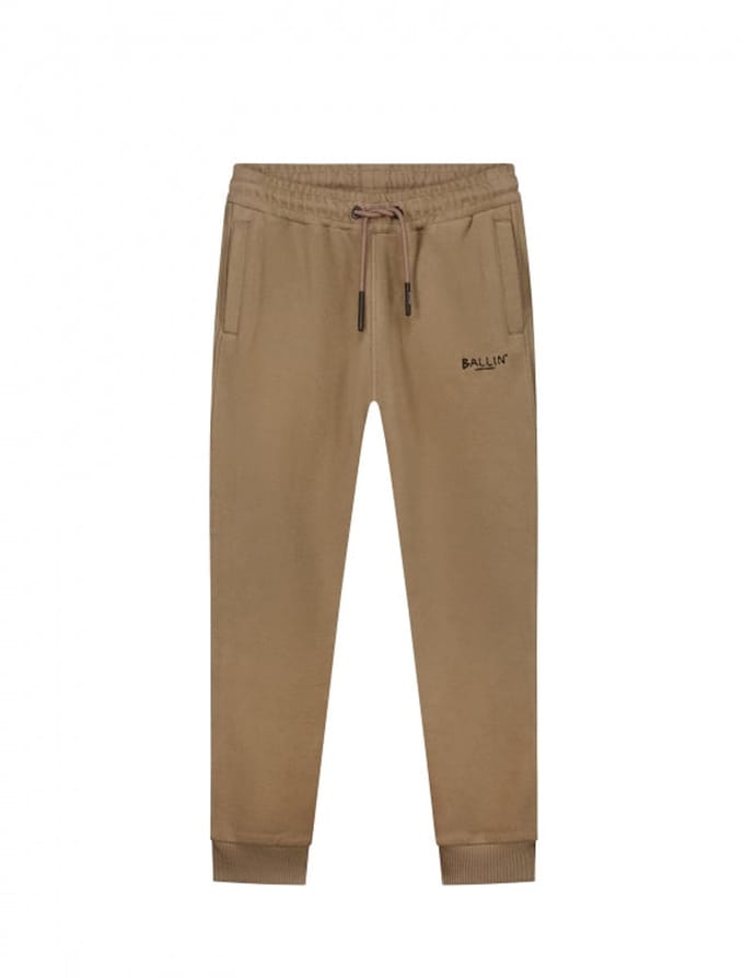 Ballin - Junior Handwritten Logo Sweatpants - Taupe - Maat 152