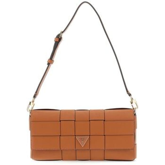 GUESS Schoudertas Maylee Flap Shoulder Bag Caramel Lichtbruin