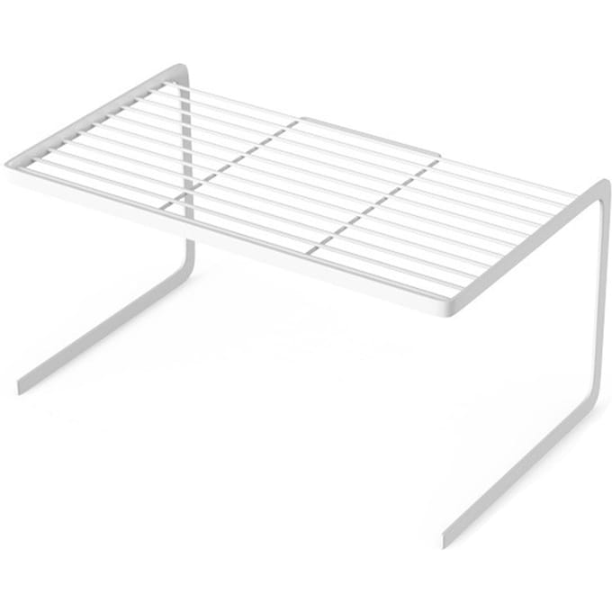 Afwasrek Wit Afdruiprek Koolstofstaal Stevig Stapelbaar Multifunctioneel Keuken Opbergrek voor white