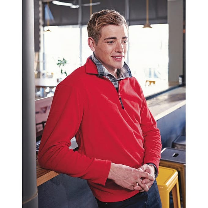 Regatta Heren Micro Zip Neck Fleece Top (170 GSM) (Klassiek rood)