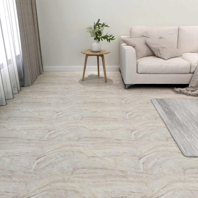 vidaXL - Vloerplanken - Bruin - en - Beige - 5,11 - m² - 55 - st - PVC