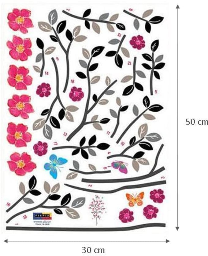 Muurstickers, decoratieve stickers, bloeiende boom