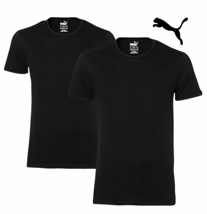 Everyday ronde hals T-shirt 2-pack – Black – XL
