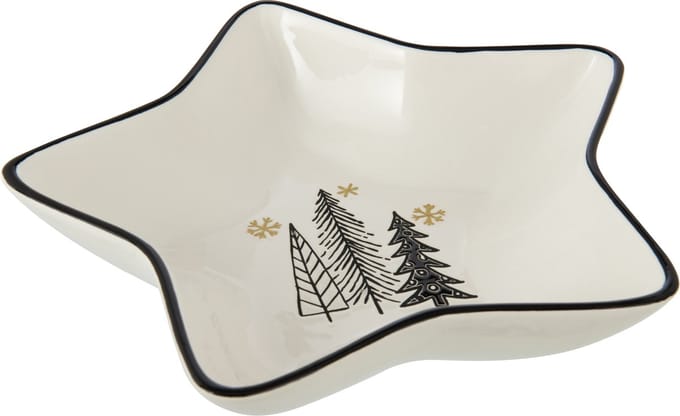 J-Line schaal Dolomiet - keramiek - wit - large