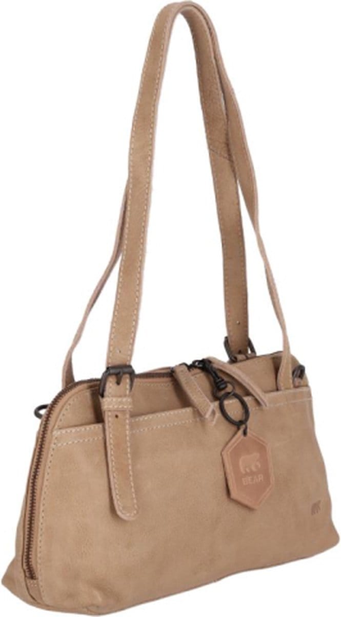 Bear Design Medium Schoudertas Dames - Leer - Daphne - Beige