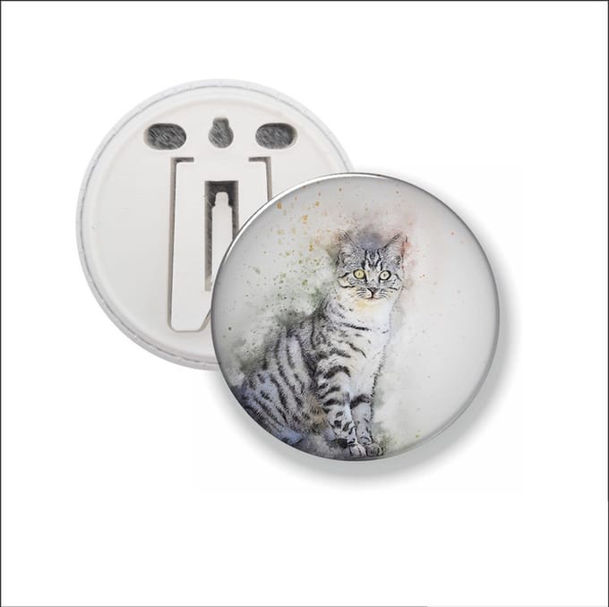 Button Met Clip - Kat