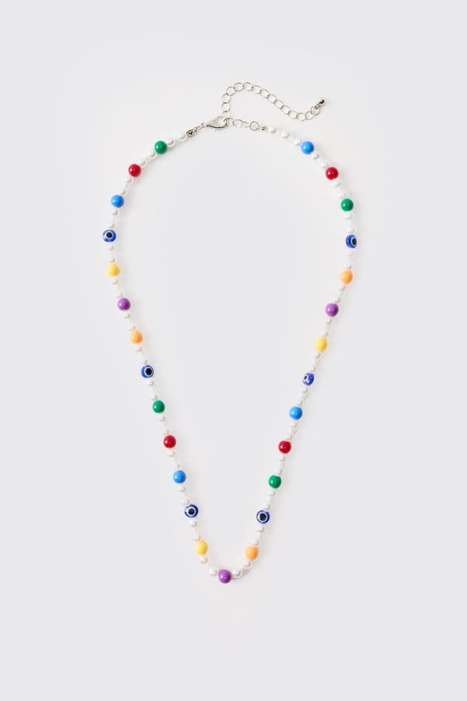 Multi Beaded Evil Eye Necklace