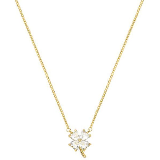 Luxenter collier van 18K geelgoud afgewerkt met briljant zirkonia - Trak