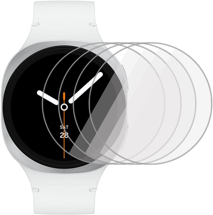 4x TechNow Screenprotector geschikt voor Samsung Galaxy Watch 8 44mm Screenprotector - Gehard Glas - Rounded - Proteqt+