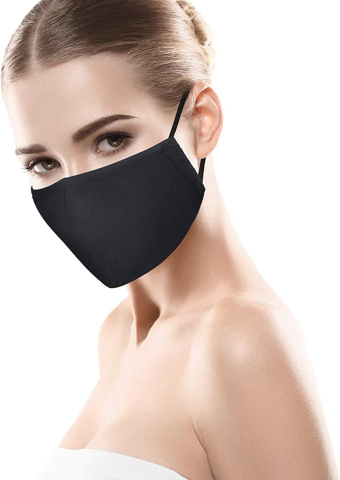 3-Laags Herbruikbaar Mondneusmasker van 100% Katoen met Verstelbare Oorlussen
