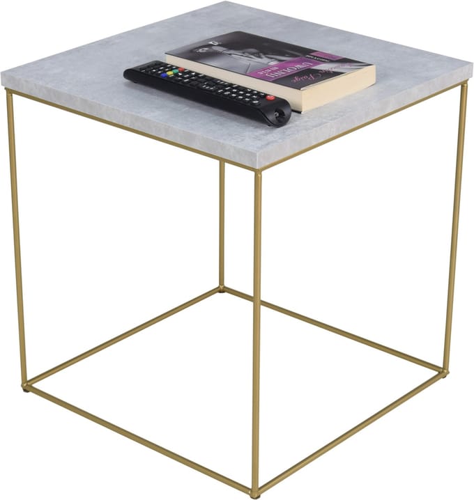 FutuStal - Stalen Salontafel - Zwart - Betonlook Blad