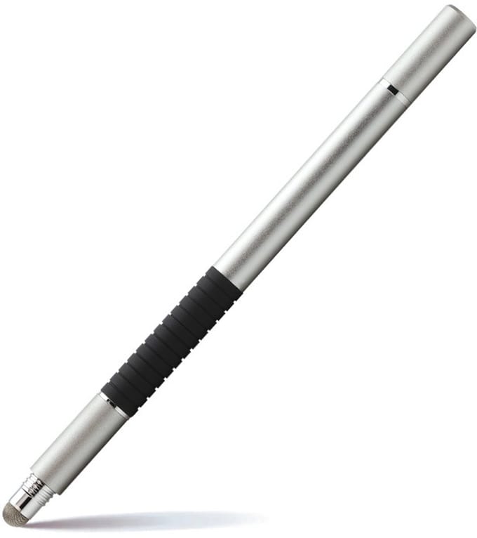 Universele Stylus Pen Met 3 Verschillende Tips - Disc Tip Soft Tip en Balpen Tip - Geschikt voor Telefoon Tablet en iPad -grijs