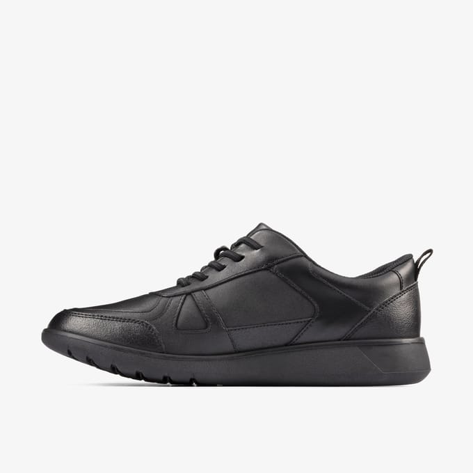 Scape Track Y Zwarte Leren Schoenen