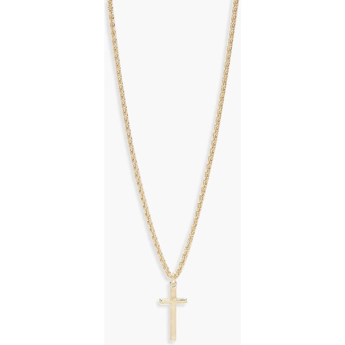 boohoo Dames Vintage ketting met kruishanger | Goud