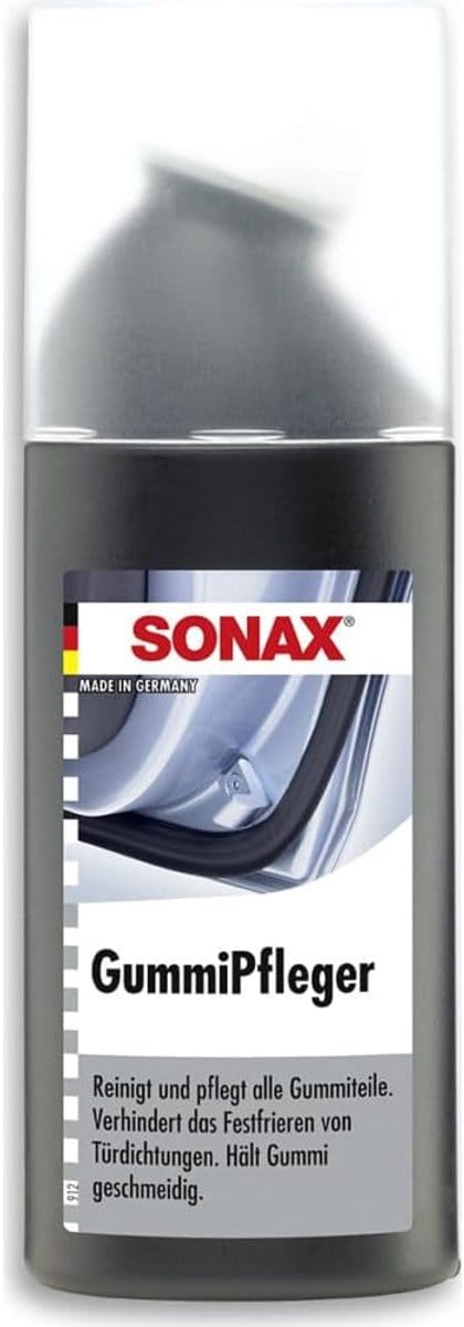 Rubberverzorging voor auto en thuis met sponsapplicator - 100ml zwart