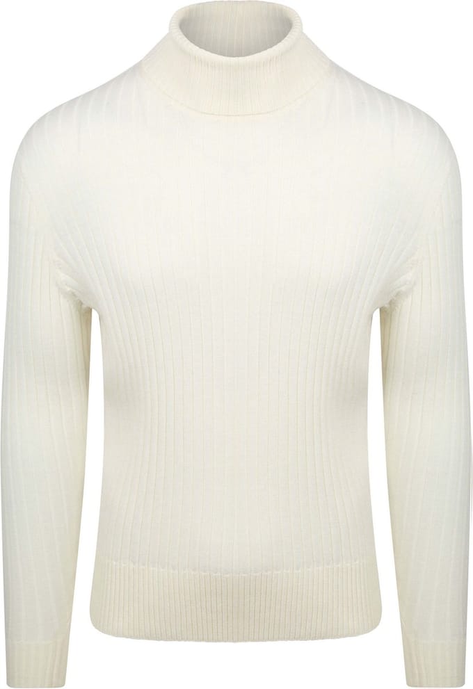 Suitable Coltrui Rib Merino Off White - Maat L - Heren