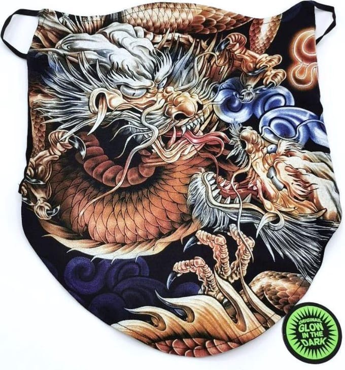 Design Biker sjaals - Biker-sjaal Dragon Fight