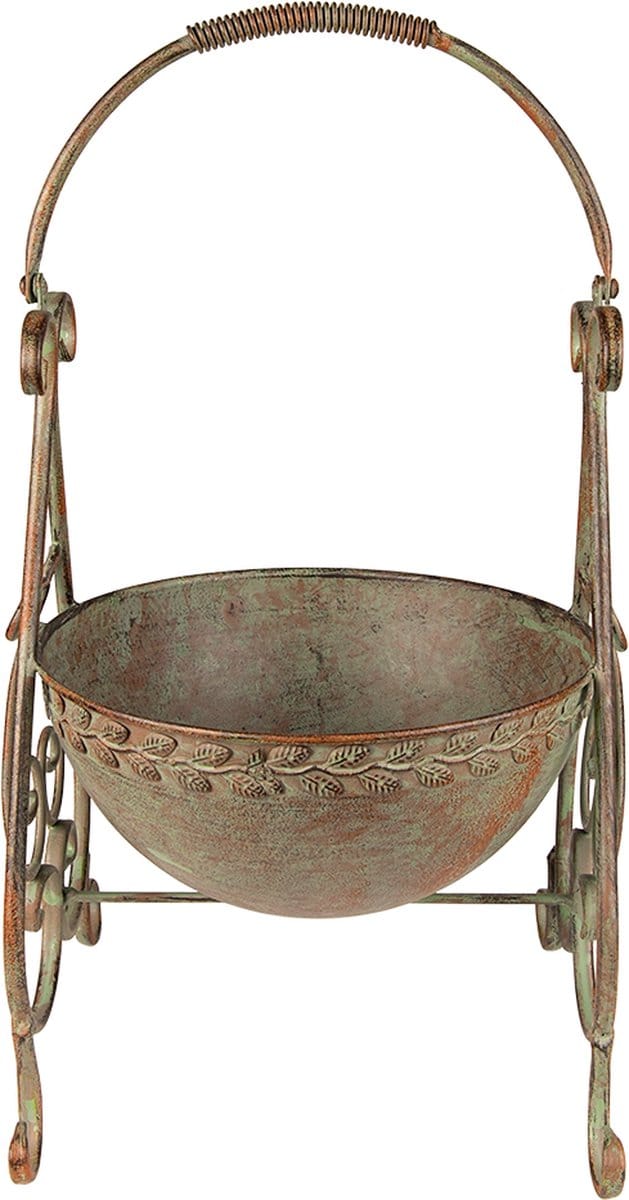 Clayre & Eef Planthouder 26x27x49 cm Groen IJzer