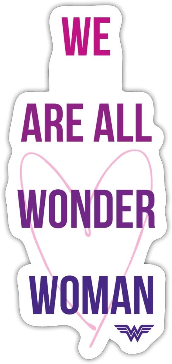 DC Comics We Are All Wonder Woman Sticker Maat S (max. 10 x 10cm)