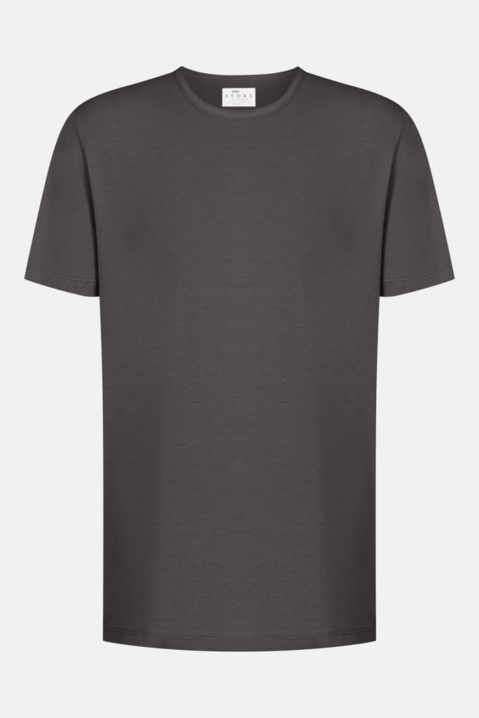 Crew Neck Shirt Serie Maglia Singola Smokey Grey