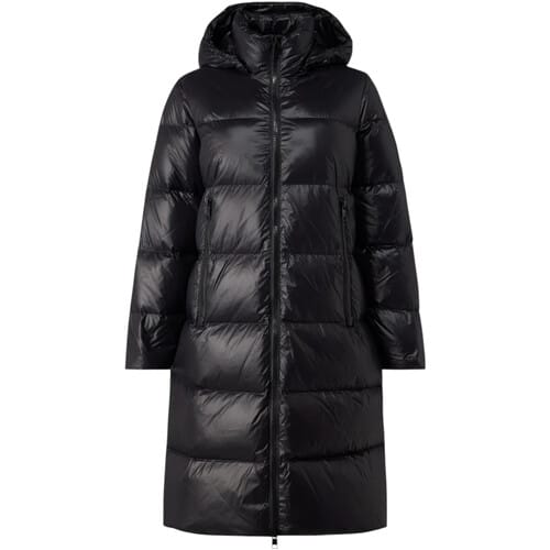 Hooded Zip-Up Jacket with Front Pockets Wo - Black Jackets