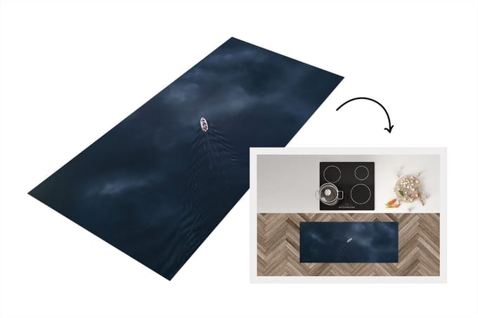 Keukenloper - Loper keuken - Boot - Zee - Water - 120x50 cm - Keukenloper vinyl