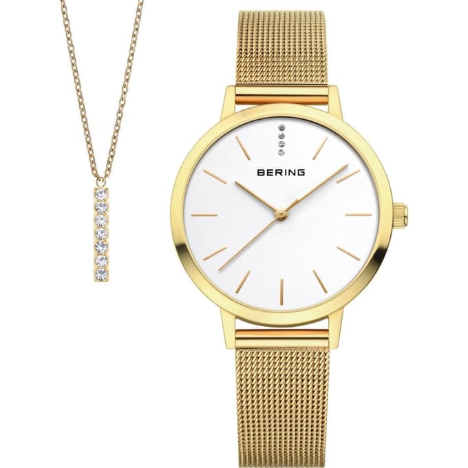 Bering - 13434-334-GWP - Polshorloge - Dames - Kwarts - Classic