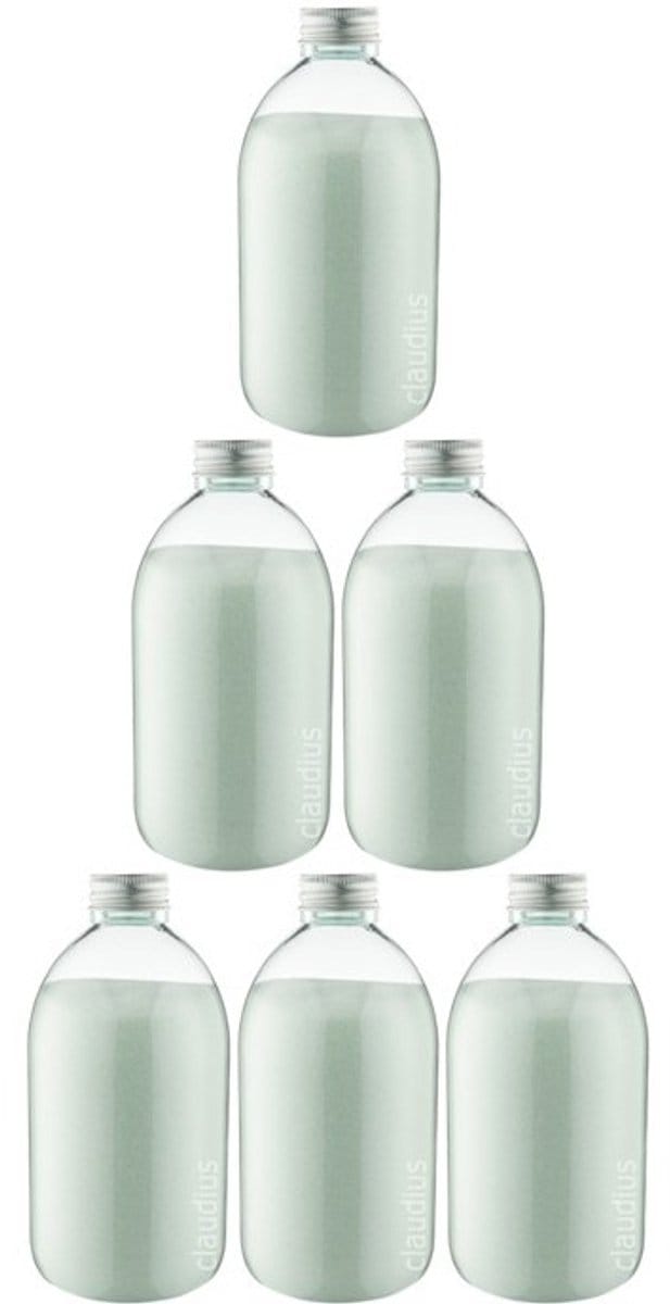 Scrubzout Eucalyptus - 650 gram - Fles met aluminium dop - set van 6 stuks - Hydraterende Lichaamsscrub