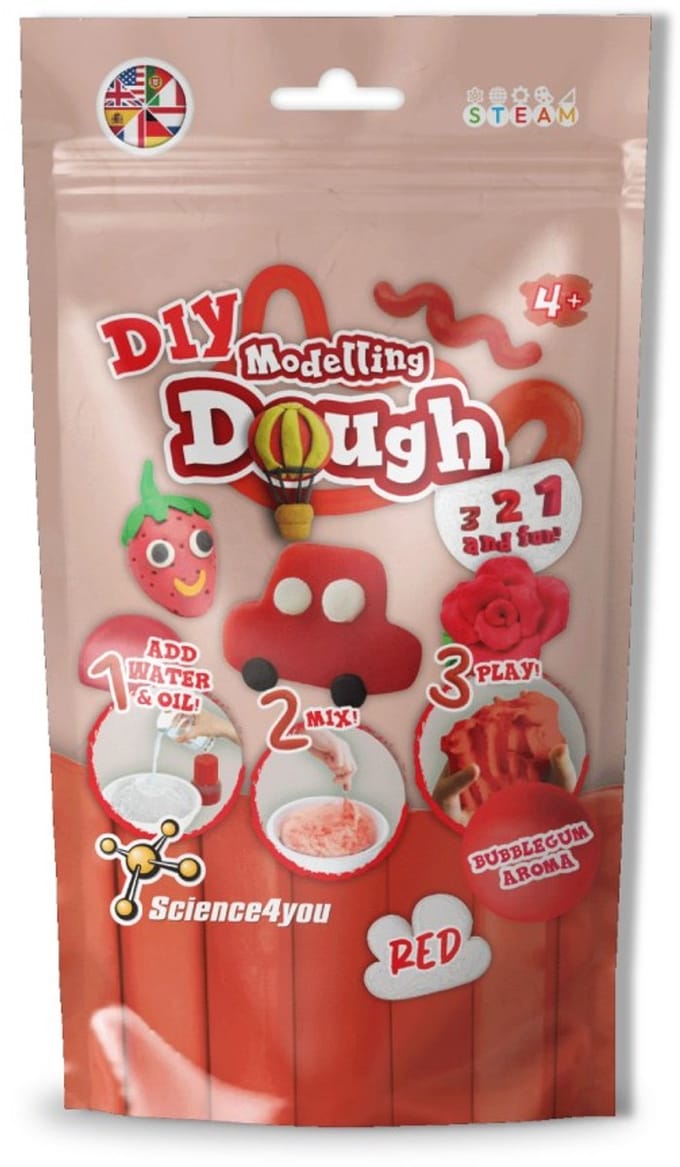 Science4You klei rood DIY - creatieve speelset voor kinderen.