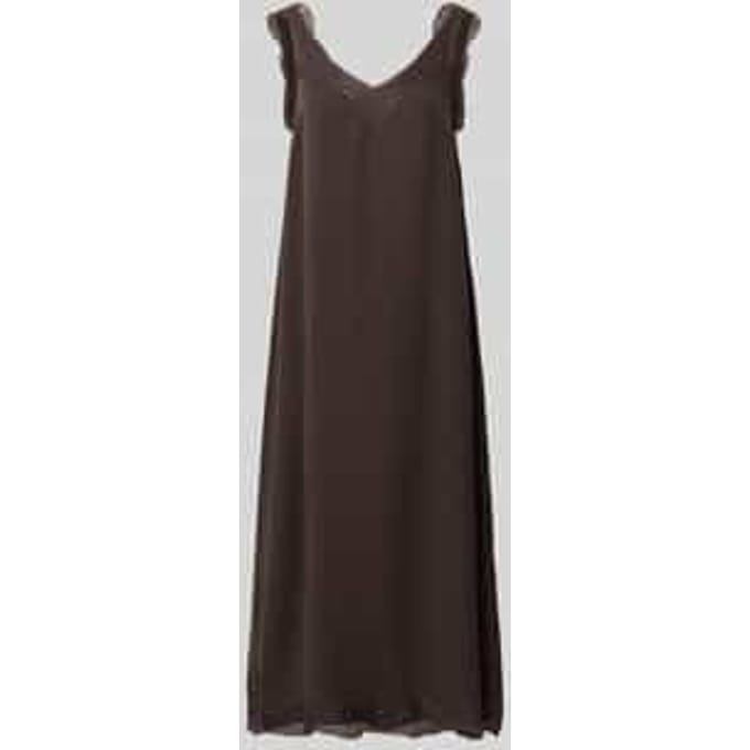 relaxed fit midi-jurk van puur lyocell
