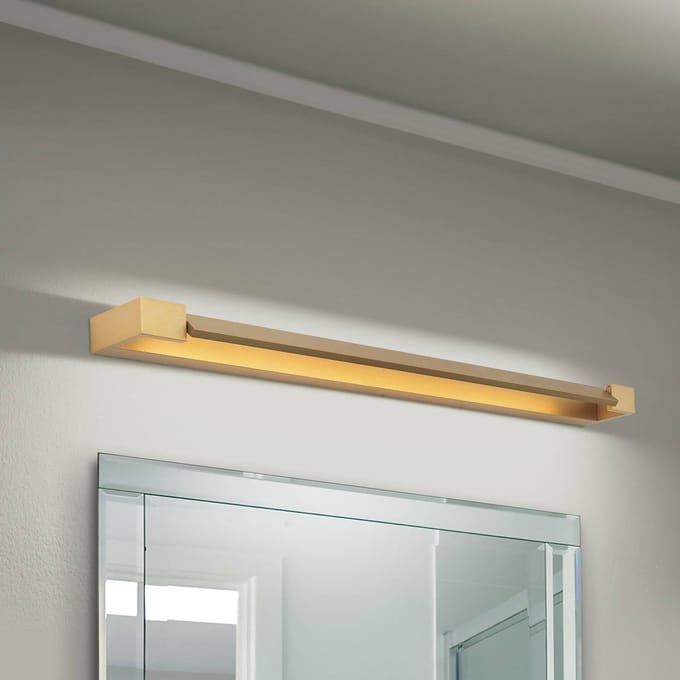 ORION Marylin badkamer wandlamp, lengte 90 cm, goud, aluminium