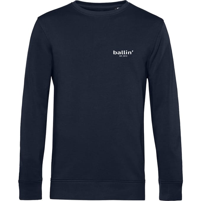 Heren Sweaters met Ballin Est. 2013 Small Logo Sweater Print - Blauw - Maat M