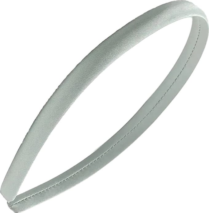 Fako Fashion - Diadeem - Satijn - 10mm - Zilvergrijs
