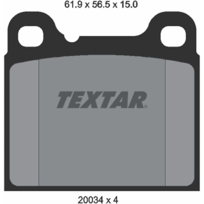 Remblokset TEXTAR 2003402, voorkant, achter