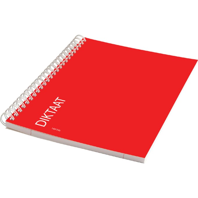 Schrift Qbasic diktaat A5 spiraal lijn 160blz 70gr rood